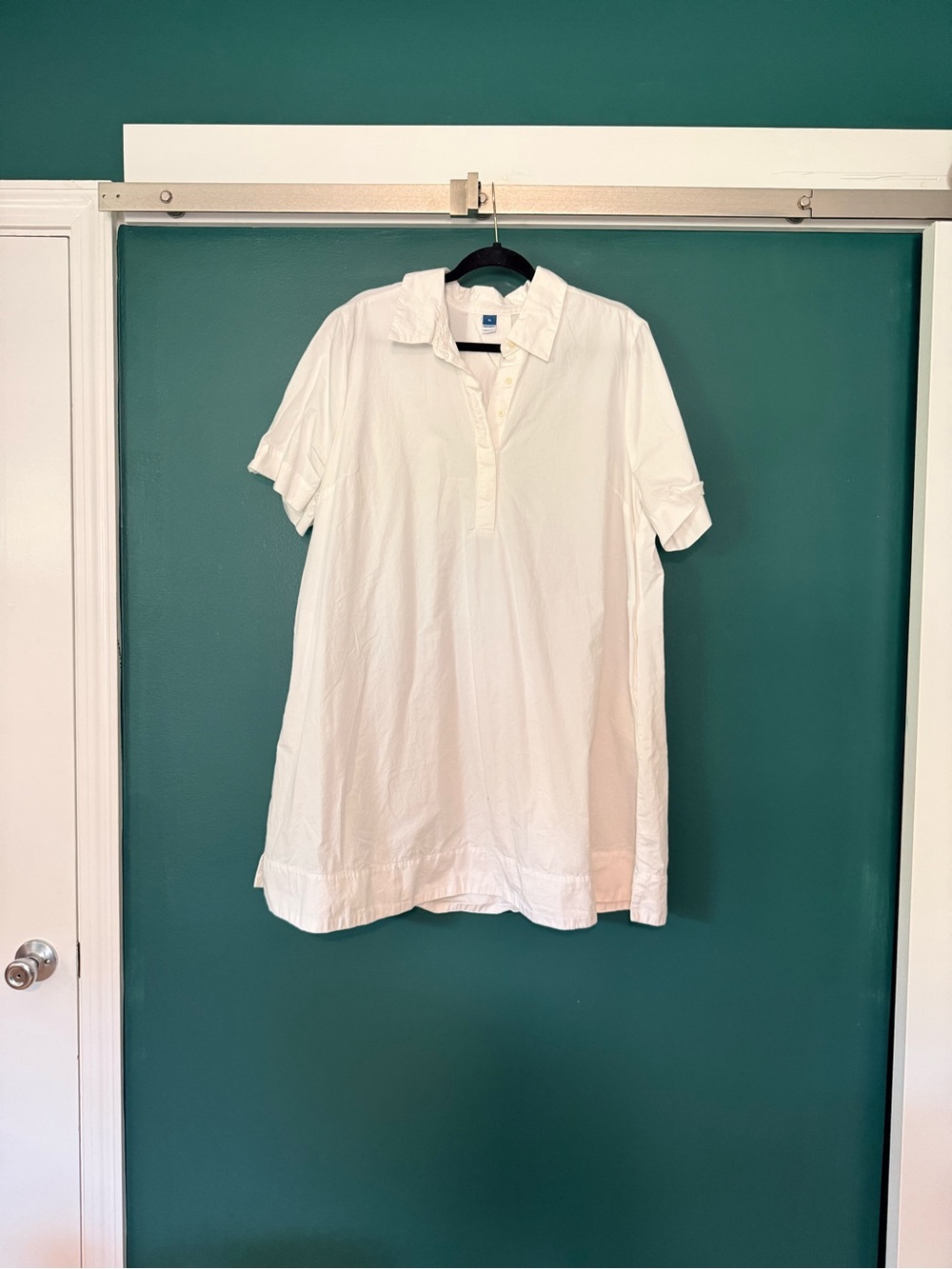 Old Navy White Short-Sleeve Polo Dress